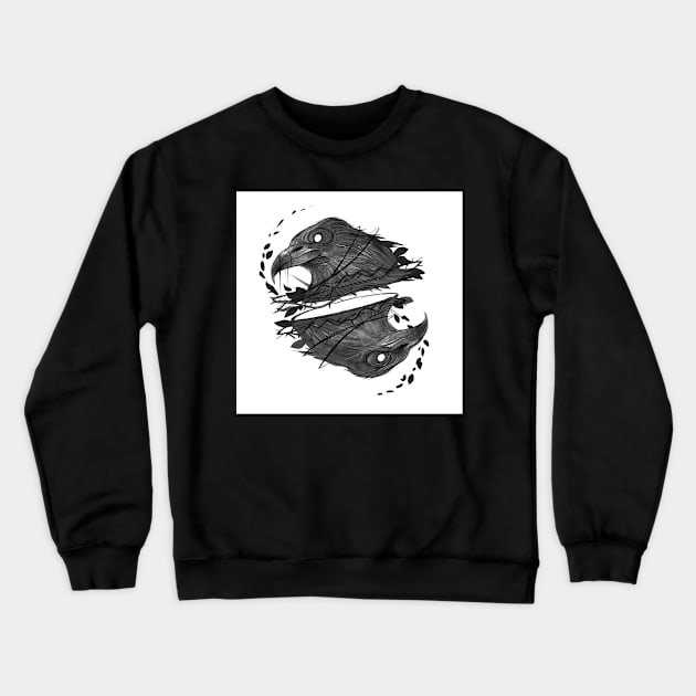 Crow design Crewneck Sweatshirt by felixantosart